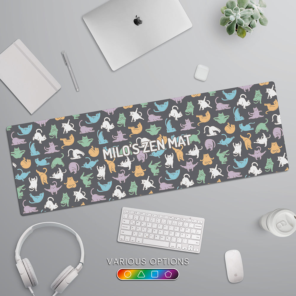 Yoga Cats Desk Mat