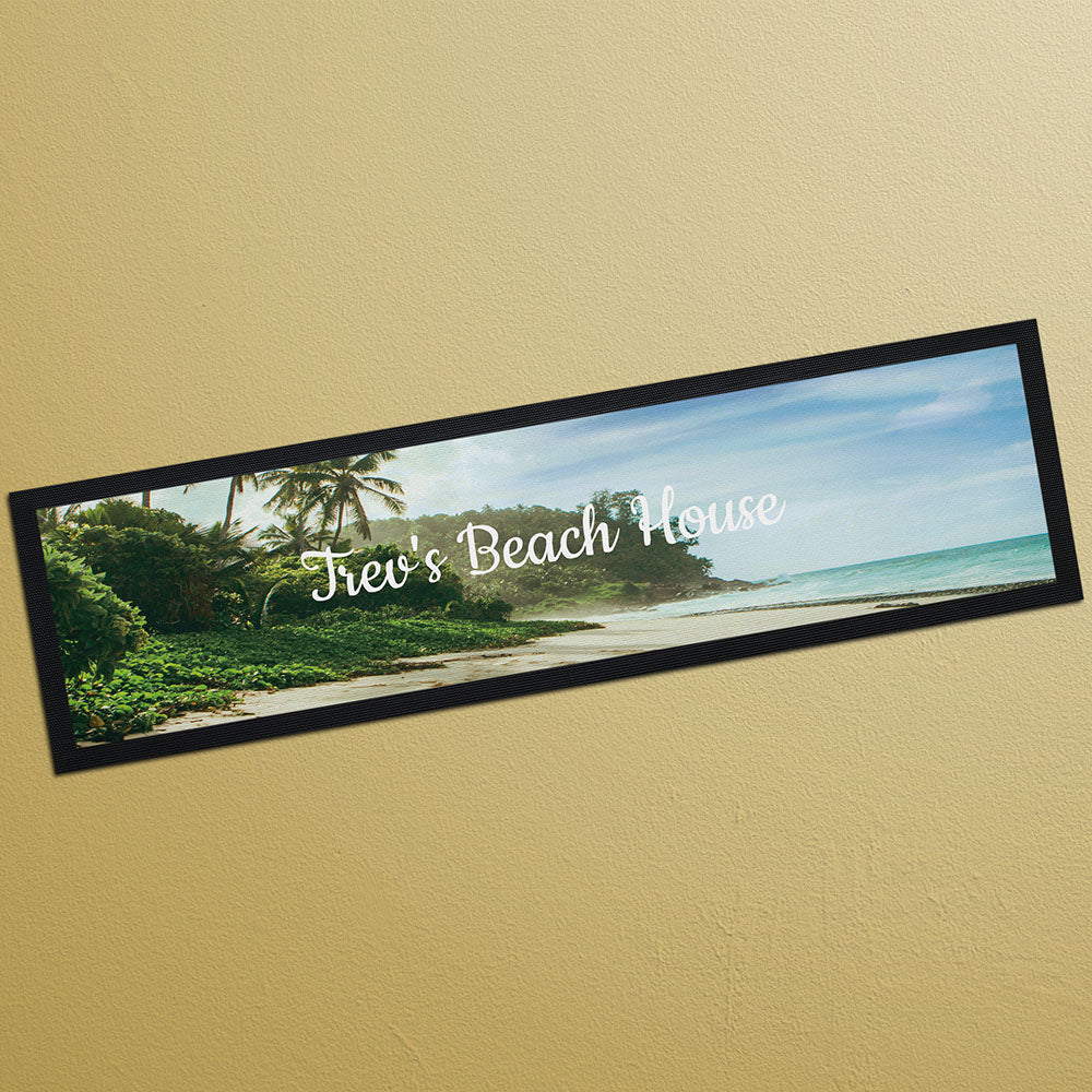 Beach Scenery Bar Mat